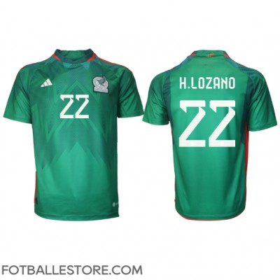 Mexico Hirving Lozano #22 Hjemmedrakt VM 2022 Kortermet